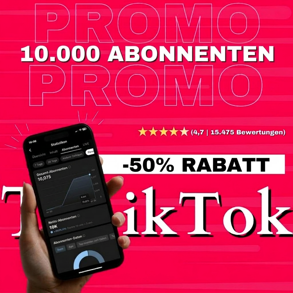 Erhalte 10.000 TikTok-Abonnenten in nur 24h und verdiene Geld mit der Monetarisierung!